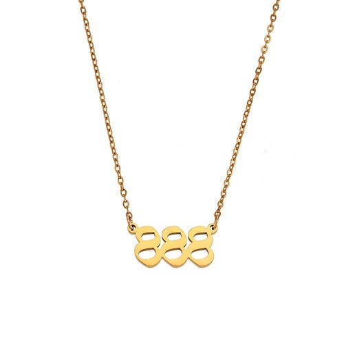 Damen Zahlen Kette Plättchen