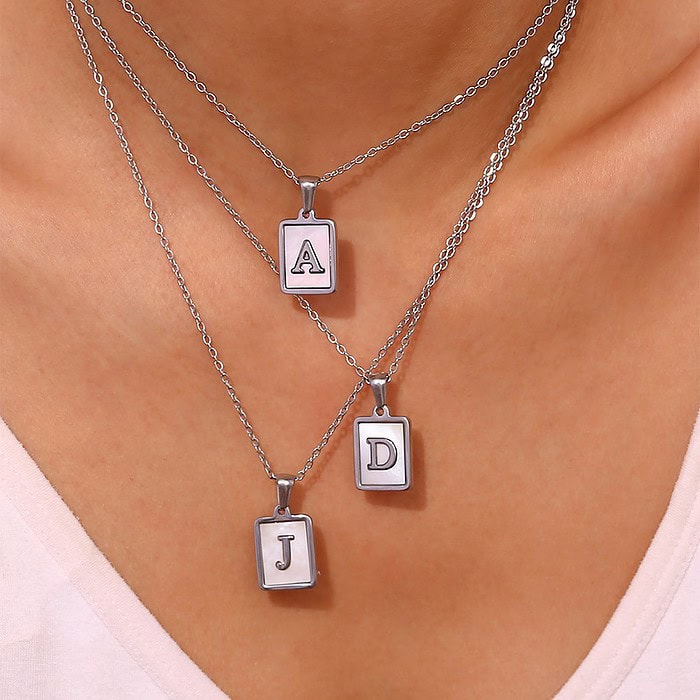 Buchstaben Plättchen Ketten Damen