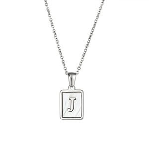 Buchstaben Plättchen Ketten Damen ,Buchstabenkette, kette mit buchstaben