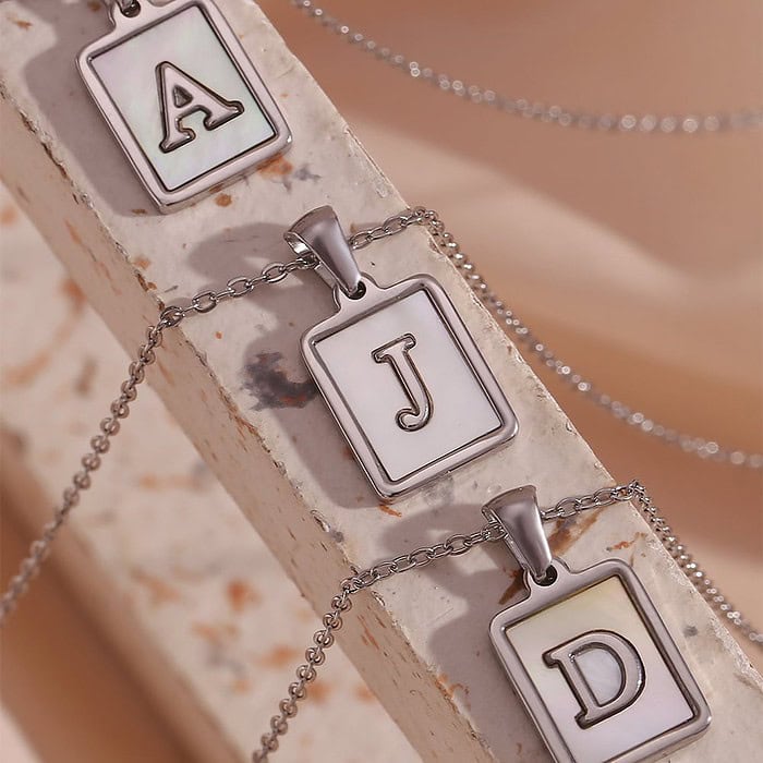 Buchstaben Plättchen Ketten Damen