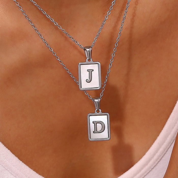 Buchstaben Plättchen Ketten Damen