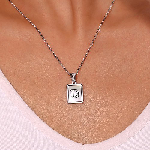Buchstaben Plättchen Ketten Damen