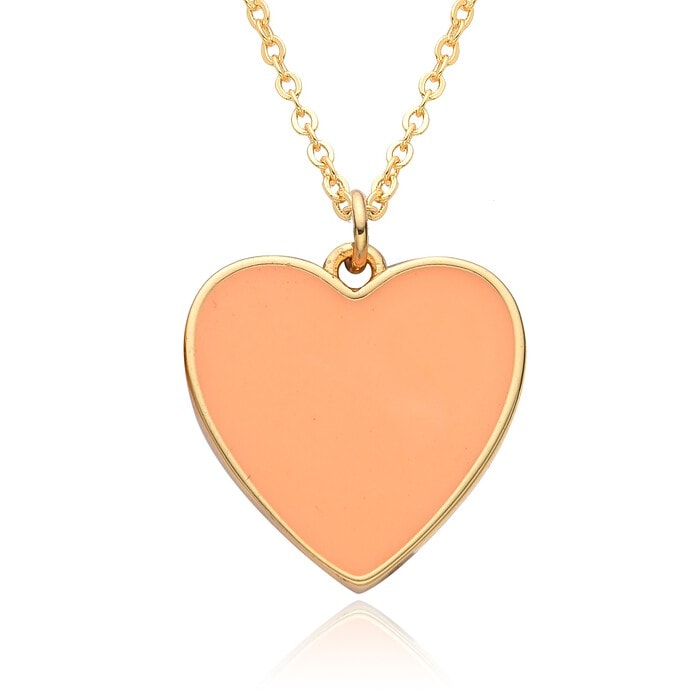 Herz Kette 18K Vergoldet Gold
