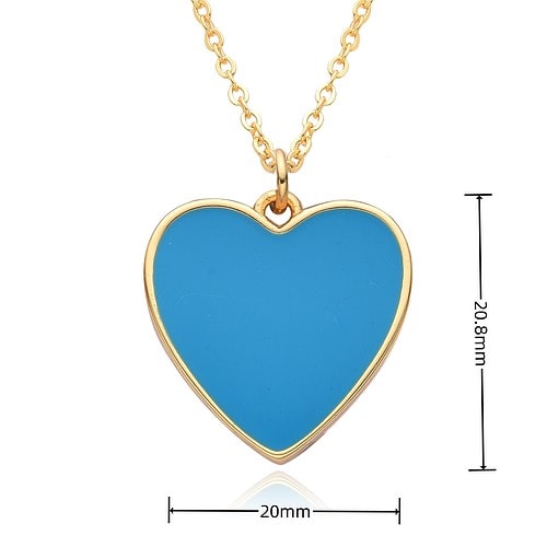 Herz Kette 18K Vergoldet Gold