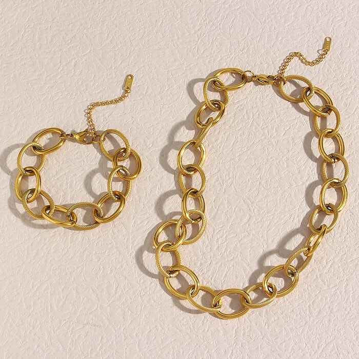 Damen Statement Ketten Große Gold