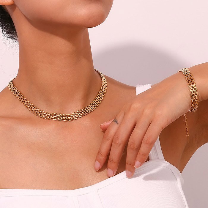 Damen Statement Armband Große Geflochtene