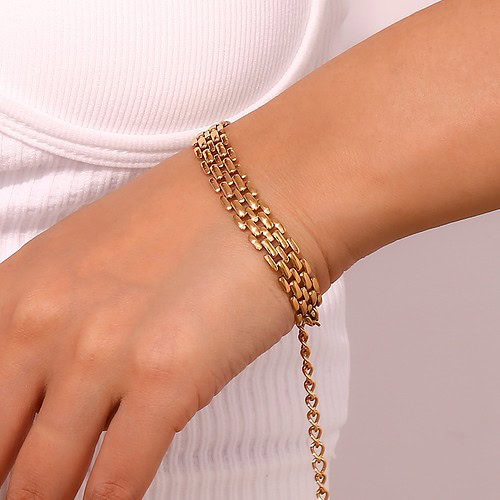 Damen Statement Armband Große Geflochtene