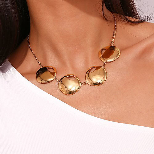 Damen Statement Ketten Große Gold