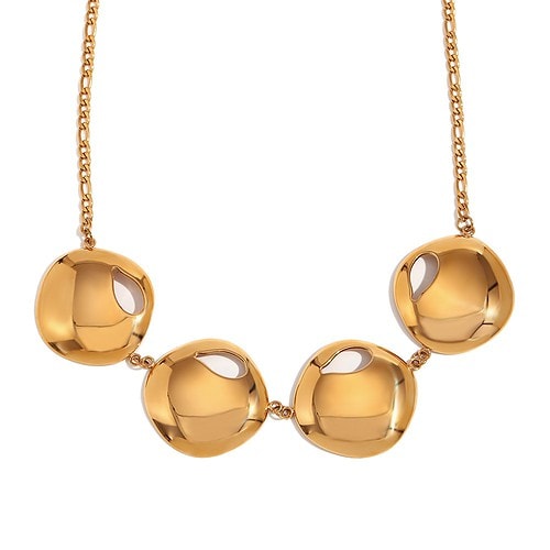 Damen Statement Ketten Große Gold