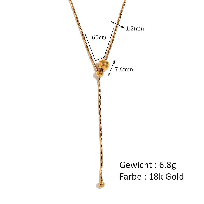 Y Kette Damen 18K Vergoldet
