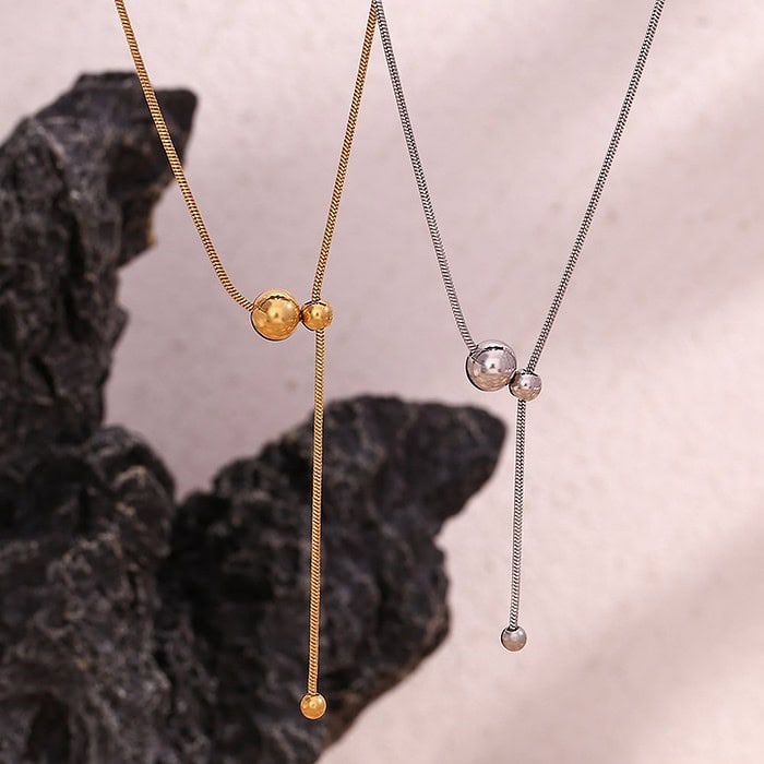 Y Kette Damen 18K Vergoldet