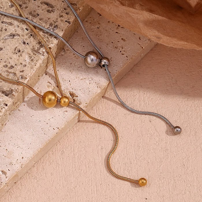 Y Kette Damen 18K Vergoldet