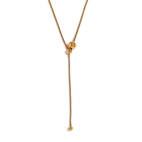 Y Kette Damen 18K Vergoldet