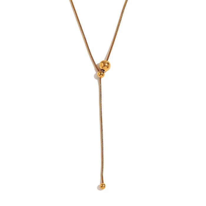 Y Kette Damen 18K Vergoldet