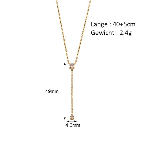 Y Kette18K Vergoldet Zirkonia