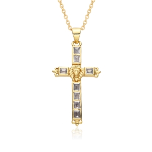 Kreuz Kette Zirkonia Gold , Kreuz Kette ,KreuzKette