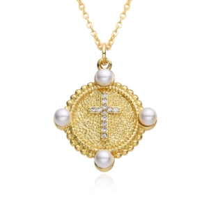Kreuz Kette Zirkonia Gold , Kreuz Kette ,KreuzKette