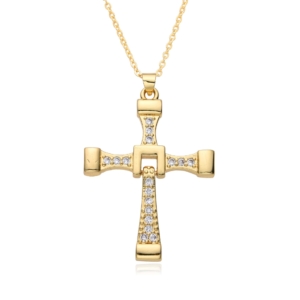 Kreuz Kette Zirkonia Gold , Kreuz Kette ,KreuzKette