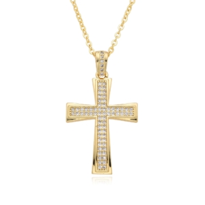 Kreuz Kette Zirkonia Gold , Kreuz Kette ,KreuzKette