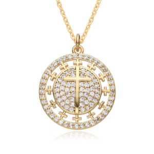 Kreuz Kette Zirkonia Gold , Kreuz Kette ,KreuzKette