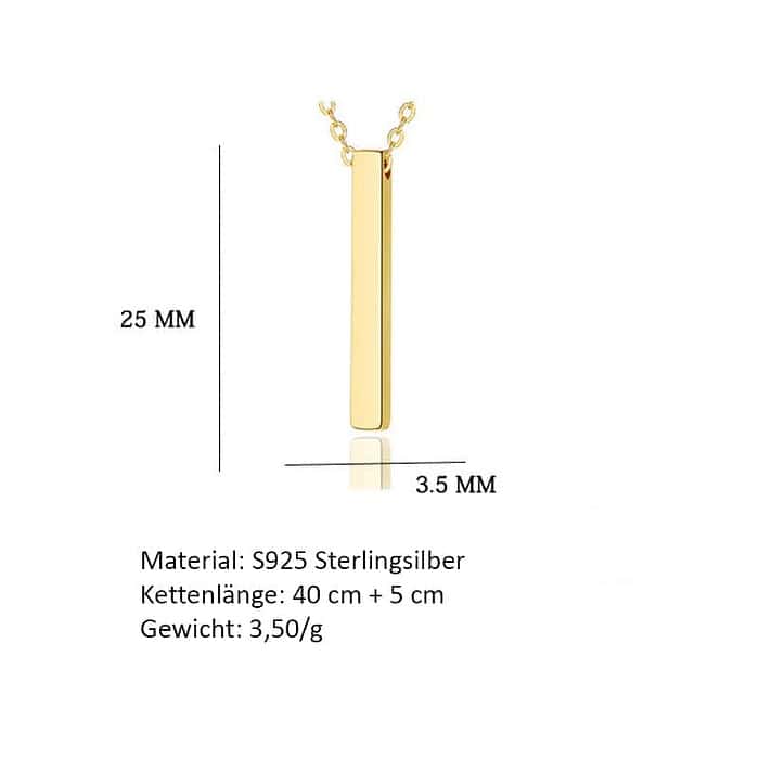 Kette Mit Gravur Silber Vergoldete – Bild 5