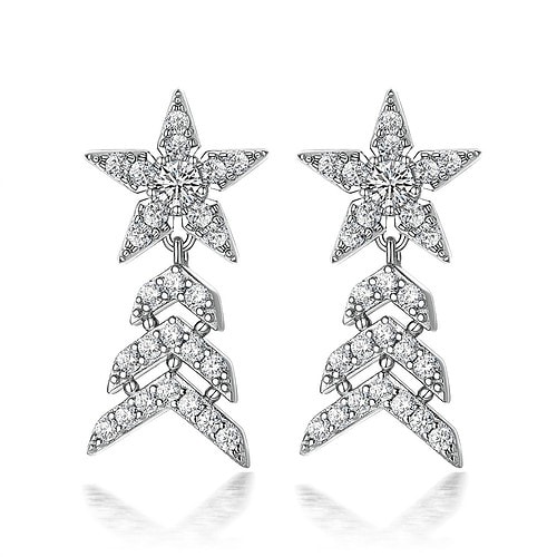 Stern Ohrringe aus Silber