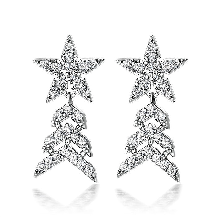 Stern Ohrringe aus Silber