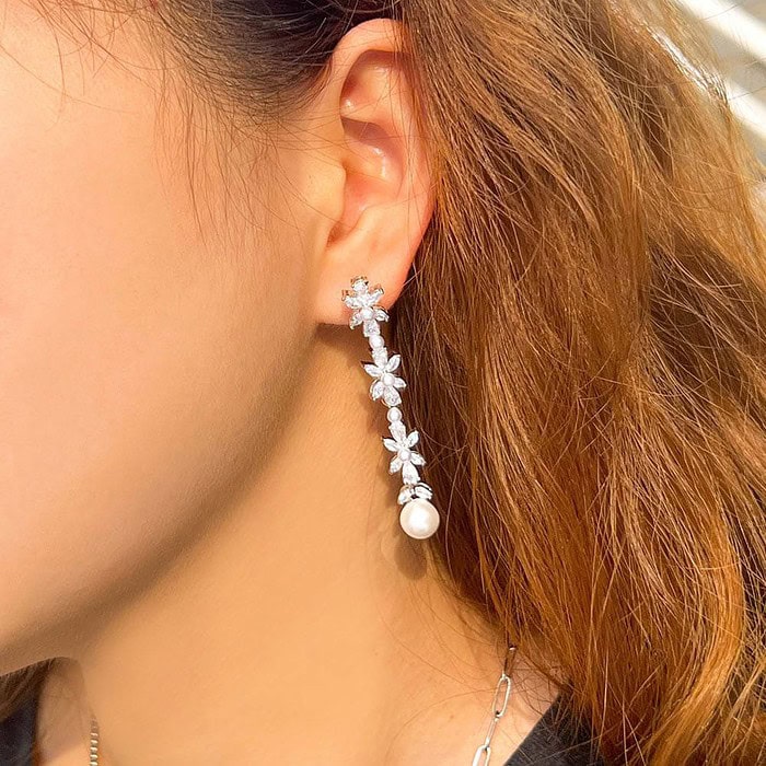 Brautschmuck Ohrringe Weißgold – Bild 2