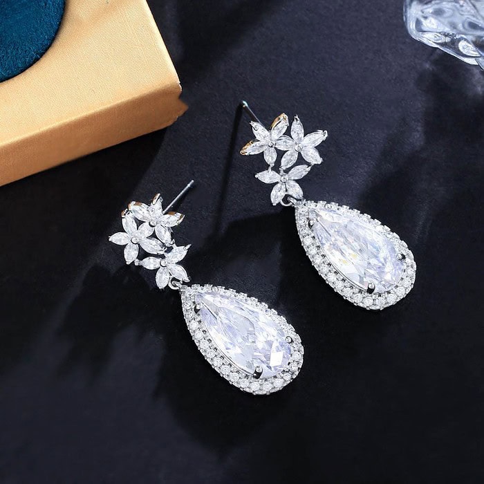 Ohrringe Brautschmuck Blumen – Bild 4