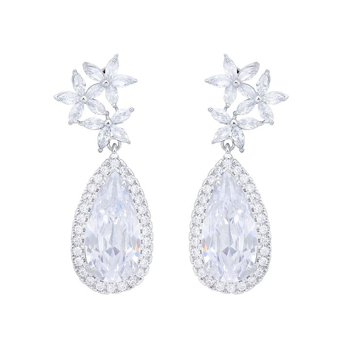 Ohrringe Brautschmuck Blumen