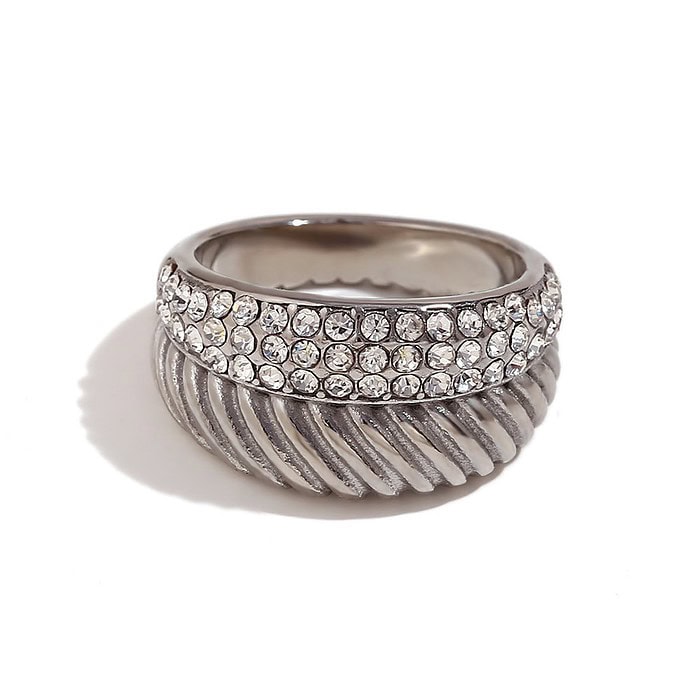 Ring Gold Damen Breite Zirkonia