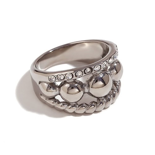 Ring Damen Breite Silber