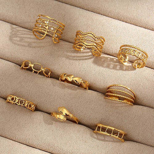 Statement Ring Damen 18K Vergoldet