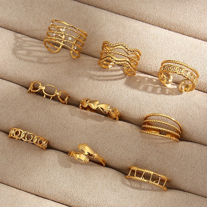 Statement Ring Damen 18K Vergoldet
