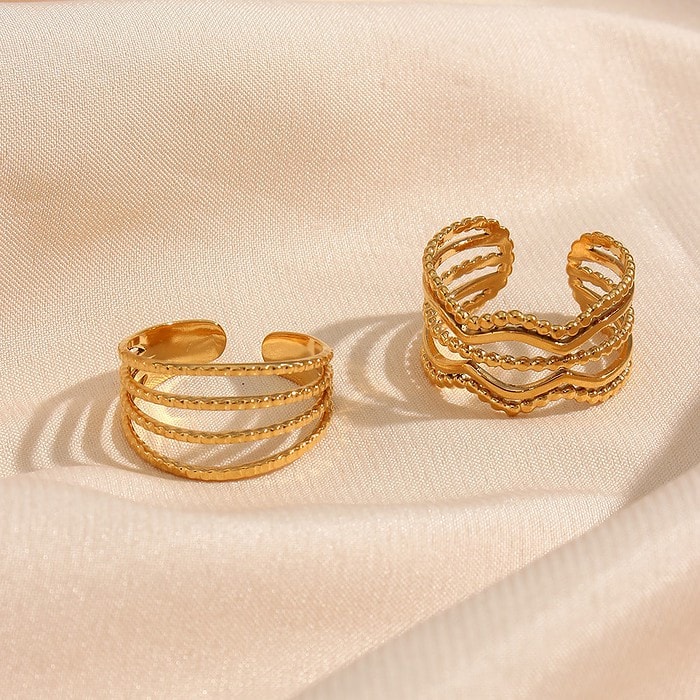 Statement Ring Damen Gold Breite
