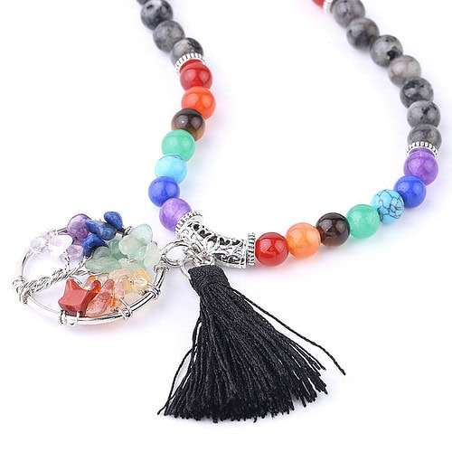 Kette Natürlicher Edelstein Bunt