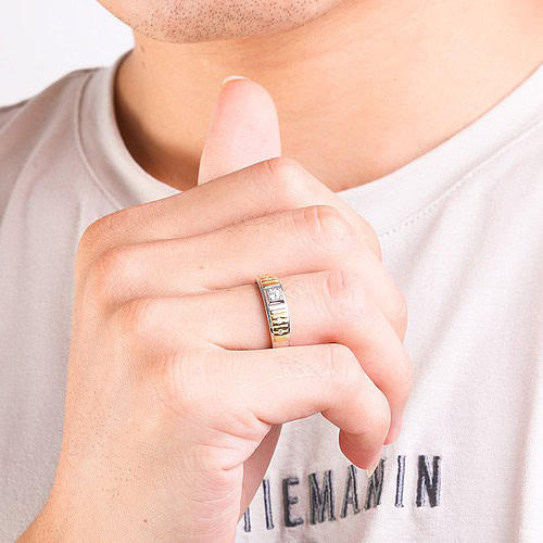 Herren Ringe 925Silber Zirkonia