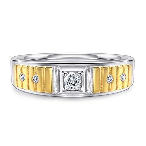 Herren Ringe 925Silber Zirkonia