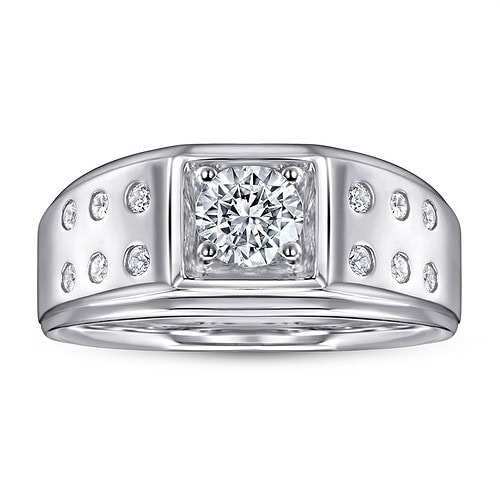 Herren Ringe 925Silber Zirkonia