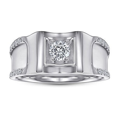 Herren Ringe Silber Zirkonia