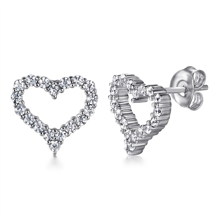 Herzohrringe Silber 18K vergoldet