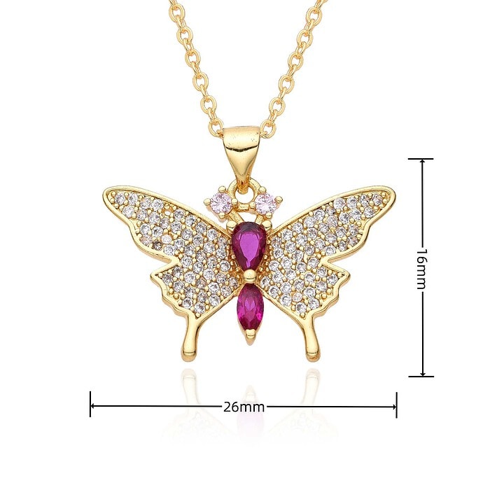 Schmetterling Kette Gold – Bild 2
