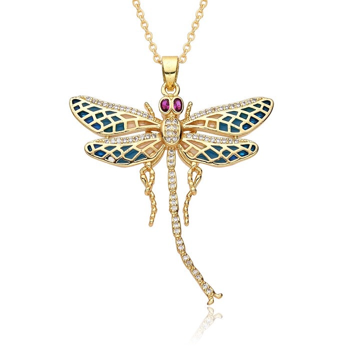 Kette Libelle mit Zirkonia