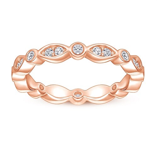 Promise Ring Rosegold Zirkonia