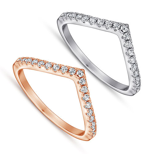 Promise Ring Rosegold Schlicht