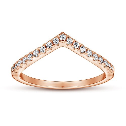 Promise Ring Rosegold Schlicht