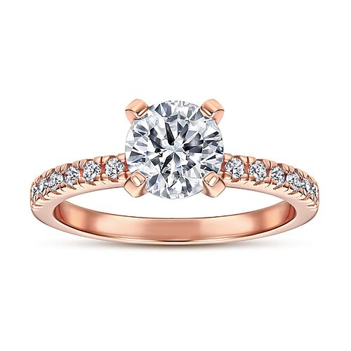 Promise Ring Rosegold Zirkonia