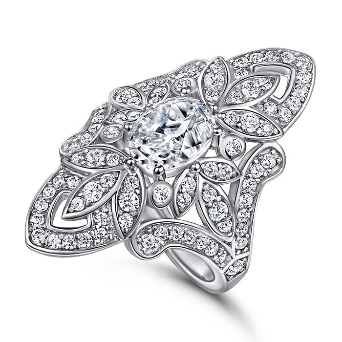 Promise Ring Zirkonia Blume
