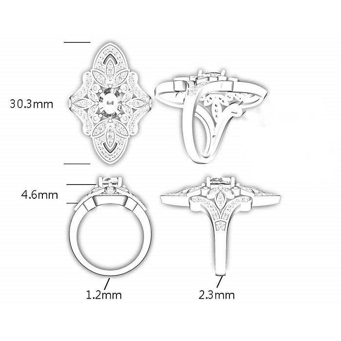 Promise Ring Zirkonia Blume