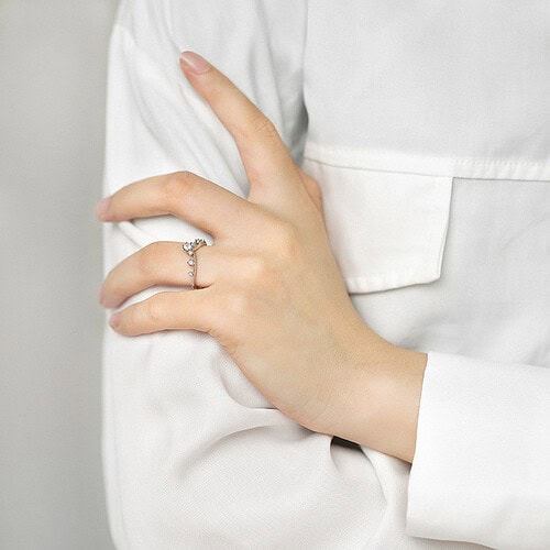 Rosegold Promise Ring Zirkonia